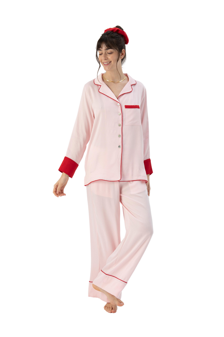 Pink Long Pyjama Set